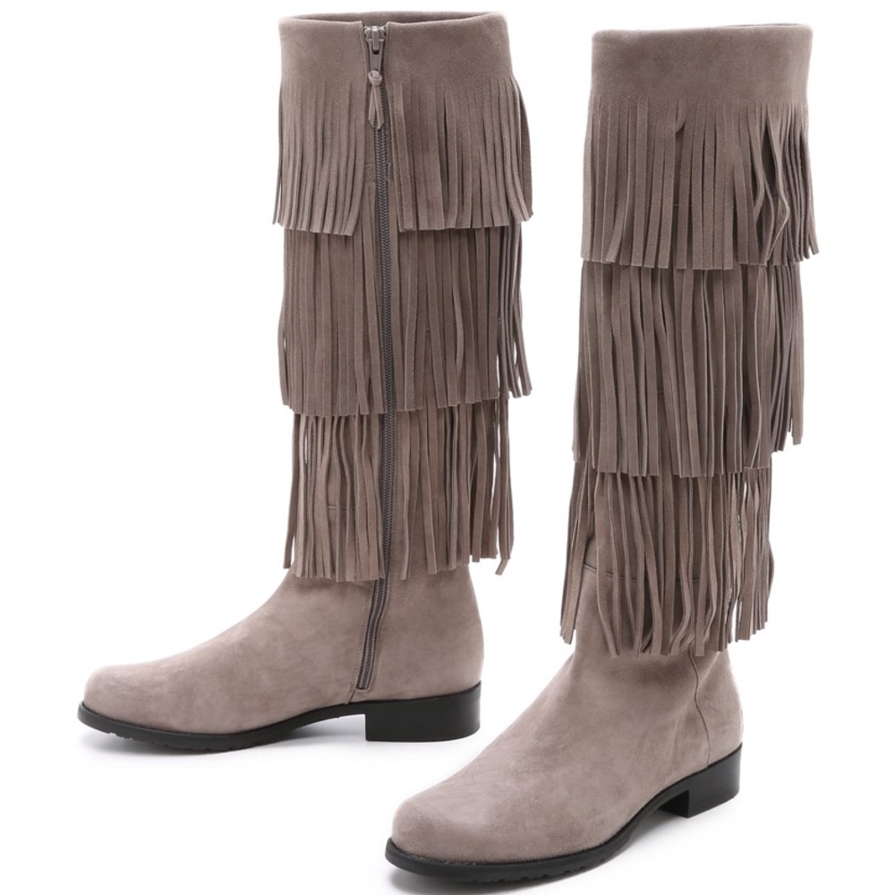 Stuart Weitzman swinglo fringe boots
